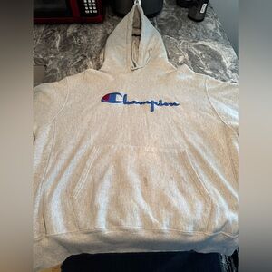 Champion Gray Sweater Classic Logo Pullover